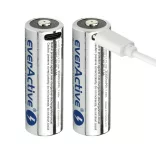 everActive 18500 2100mAh 3,7V Li-ion akku beépített tölto - USB-C csatlakozó