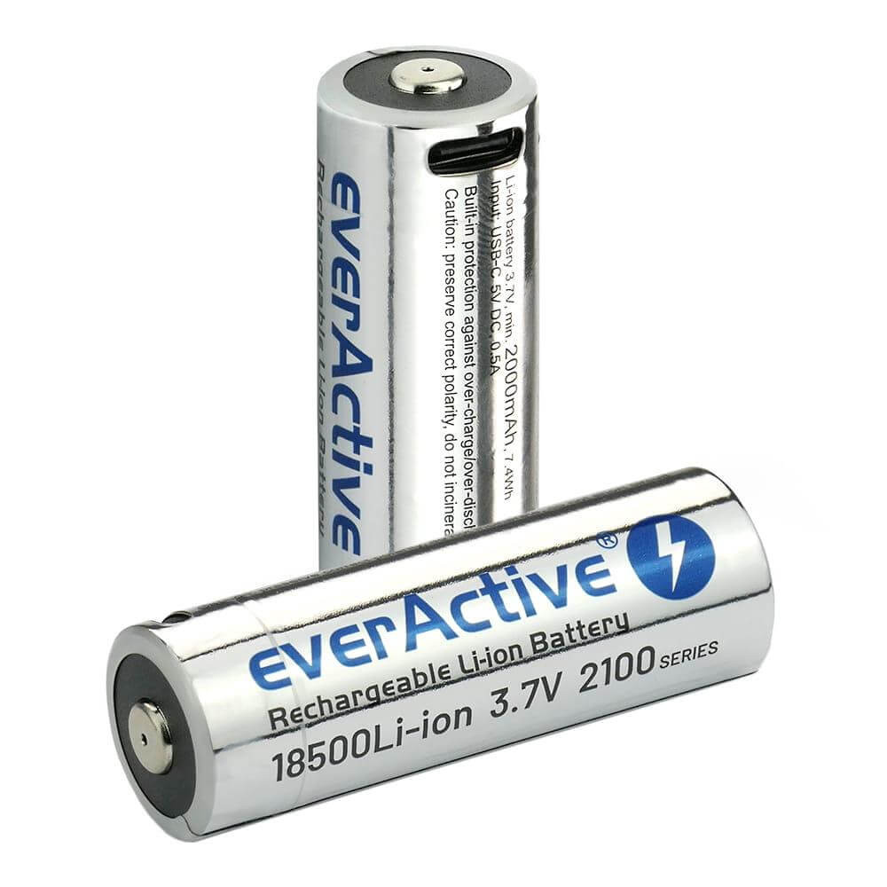 everActive 18500 2100mAh 3,7V Li-ion akku beépített tölto - USB-C csatlakozó
