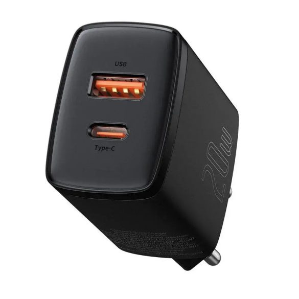 Baseus USB töltő 1xUSB QC3 /1xUSB C PD3.0 20W