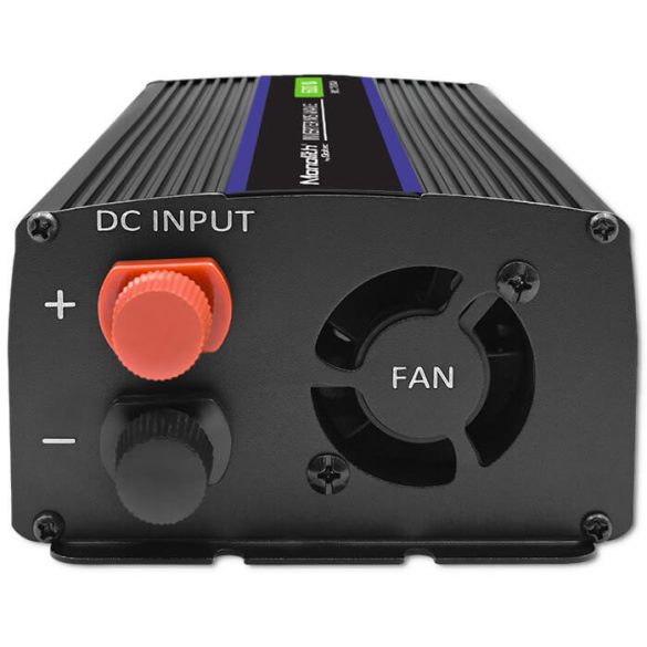 Inverter Qoltec 12V 300W/600W trapéz -1 x usb -szivargyújtó + szemes sarus kábel