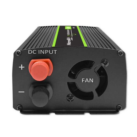 Inverter Qoltec 12V 300W/600W SINUS -1 x usb - szemes sarus kábellel