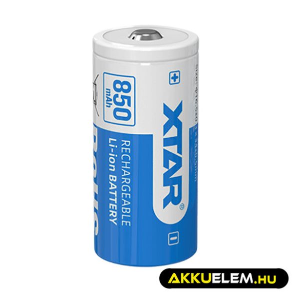XTAR 16340 850mAh 3,6V Li-Ion akkumulátor PCB