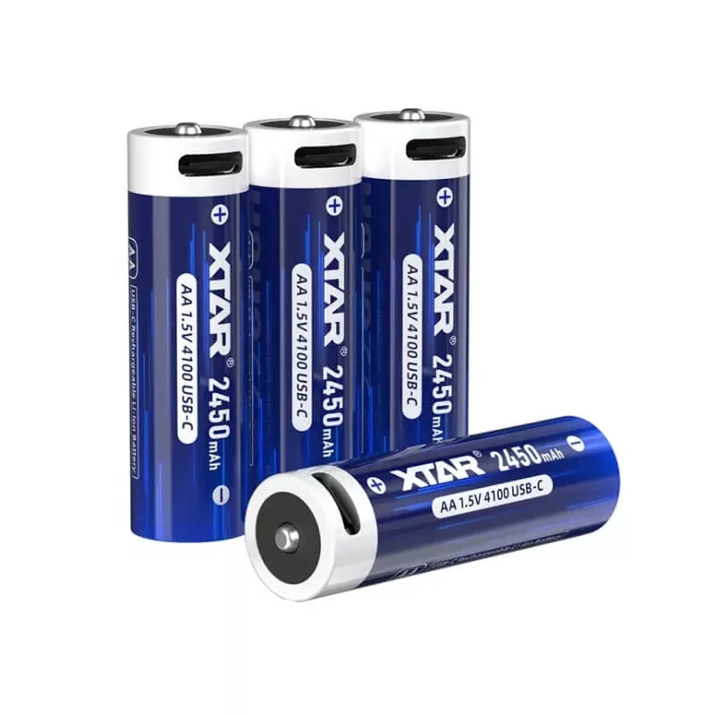 Xtar AA 2450mAh 4100mWh 1,5V Li-Ion akku beépített USB-C töltővel