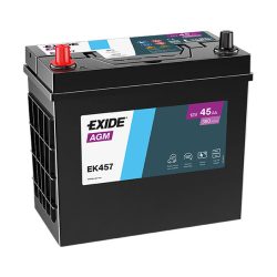   EXIDE Start-Stop AGM EK457 12V 45Ah 380A autó akkumulátor BAL+ vékony saru Asia