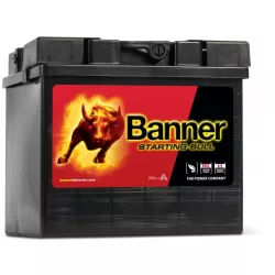   Banner 12V 30Ah 300A 53034 Starting Bull fűnyíró akkumulátor BAL+ AGM