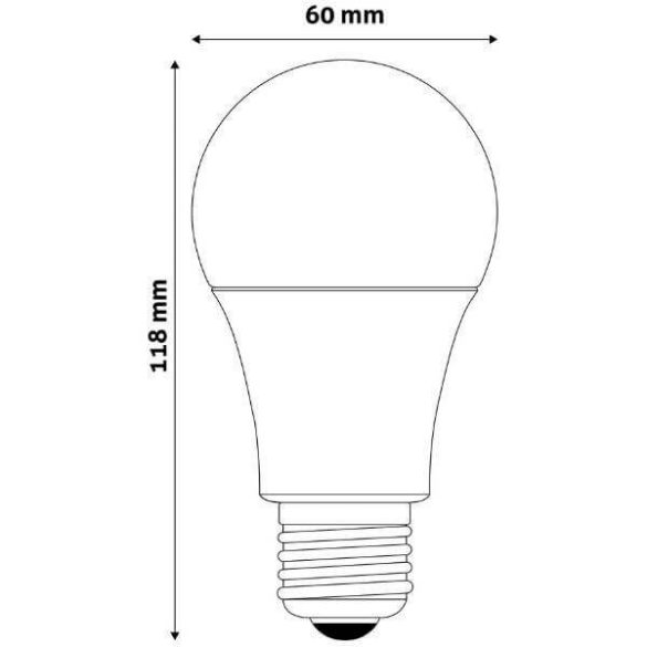 Avide E27 A60 LED Globe 15W/ 85W 3000K 240° 1250lm
