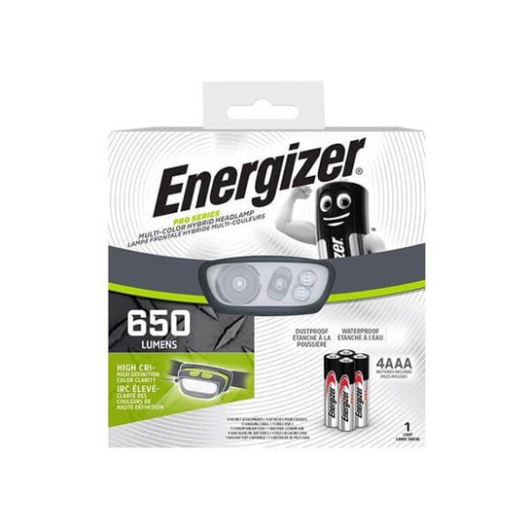 Energizer Hybrid fejlámpa 650lumen tölthető 4*AAA vagy 1LiIon