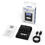Xtar L4 Pro töltő 1,5V li-ion és 1,2V NiMH AA/AAA akkukhoz LCD kijelzővel