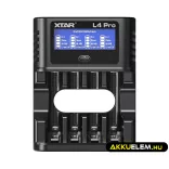 Xtar L4 Pro töltő 1,5V li-ion és 1,2V NiMH AA/AAA akkukhoz LCD kijelzővel