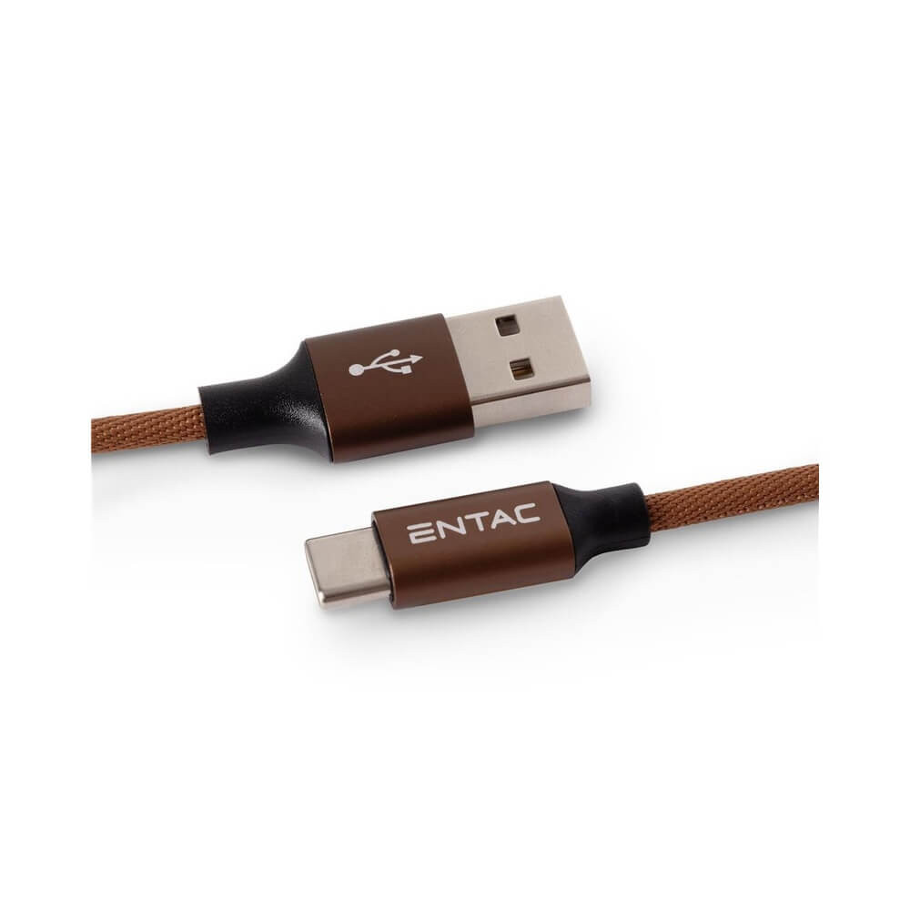 Entac kábel 10W-ig USB-A to USB-C 150cm Barna