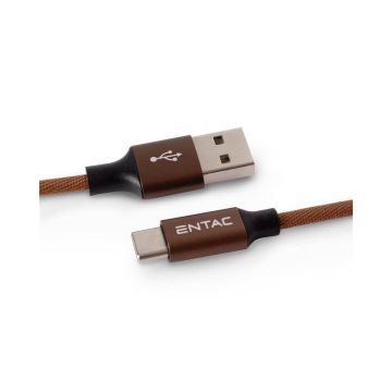 Entac kábel 10W-ig USB-A to USB-C 150cm Barna