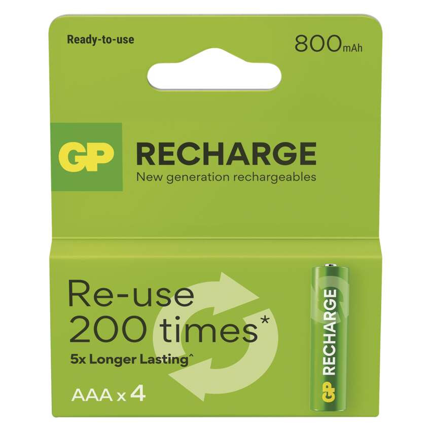 GP AAA 800mAh ReCharge 1,2V Ni-MH akkumulátor 4db/bl ár/db