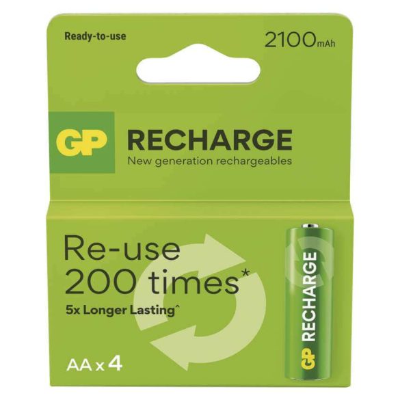 GP AA 2100mAh ReCharge 1,2V Ni-MH akkumulátor 4db/bl ár/db