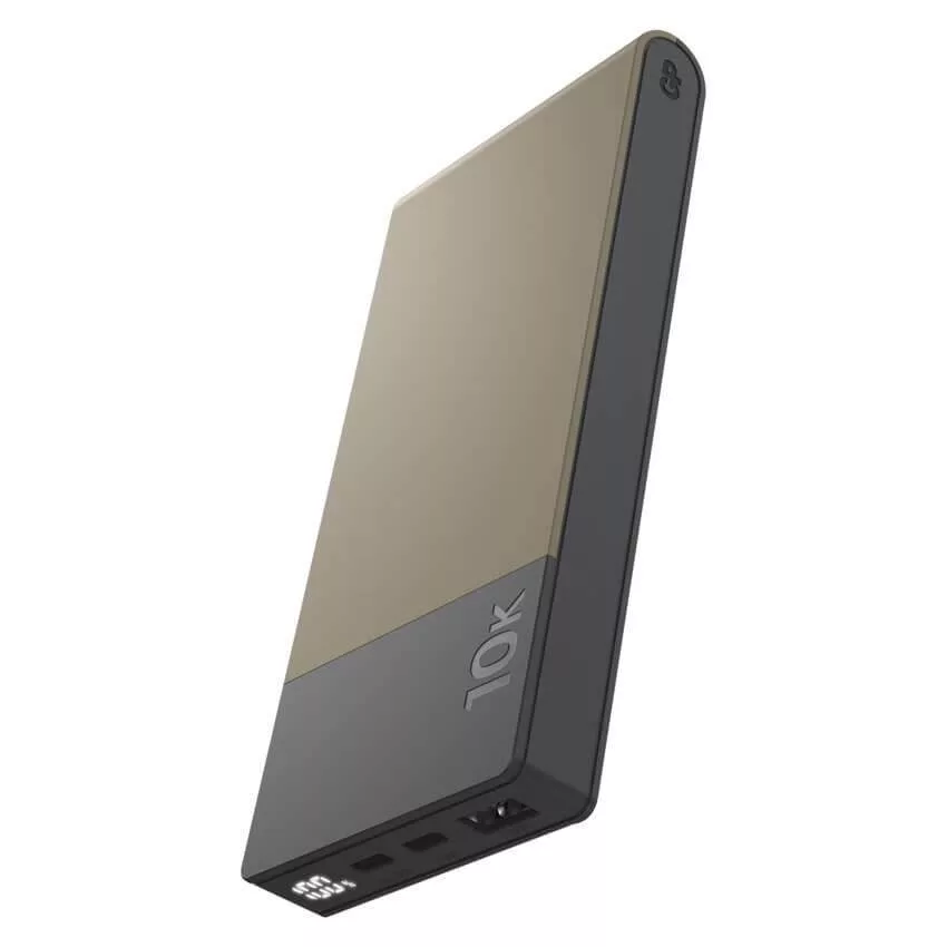 GP Powerbank M10C, 10000mAh 22,5W LED kijelzővel beige M2+
