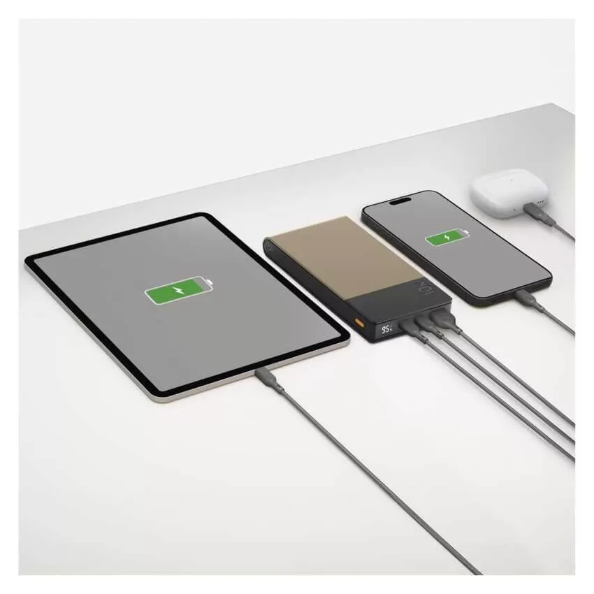 GP Powerbank M10C, 10000mAh 22,5W LED kijelzővel beige M2+