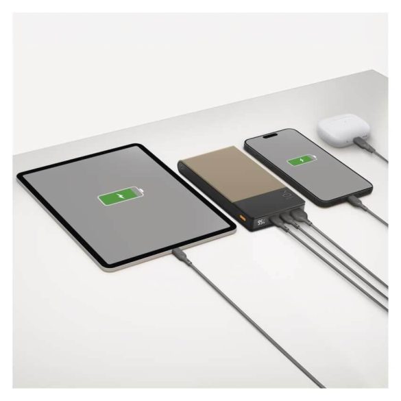 GP Powerbank M10C, 10000mAh 22,5W LED kijelzővel beige M2+