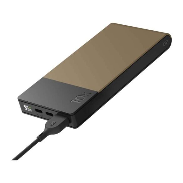 GP Powerbank M10C, 10000mAh 22,5W LED kijelzővel beige M2+