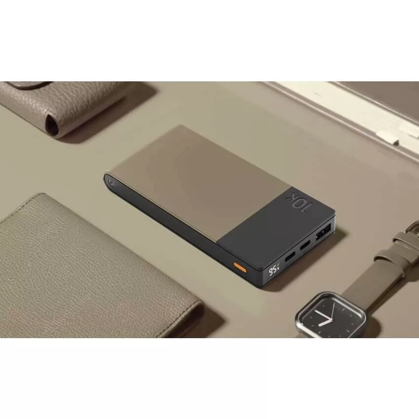 GP Powerbank M10C, 10000mAh 22,5W LED kijelzővel beige M2+