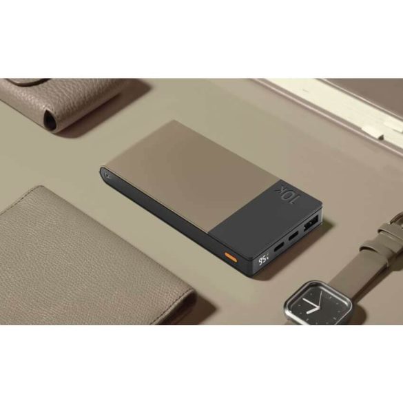 GP Powerbank M10C, 10000mAh 22,5W LED kijelzővel beige M2+