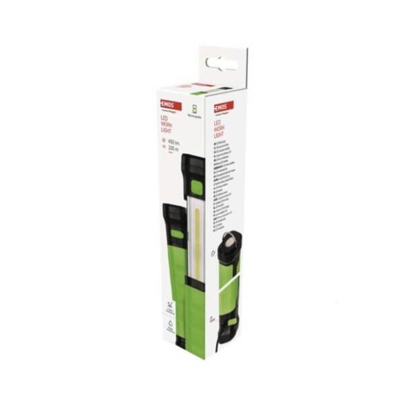 P4541 COB LED lámpa 450lm 2000mAh töltheto Li-ion akkuval