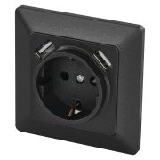 Fali aljzat 2* USB-vel 2.1A töltő 16A max. A6000.3