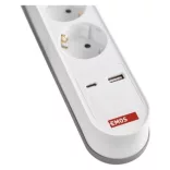 Hálózati hosszabbító 3 alj 2m kábel + kapcsoló + USB-A+ USB-C