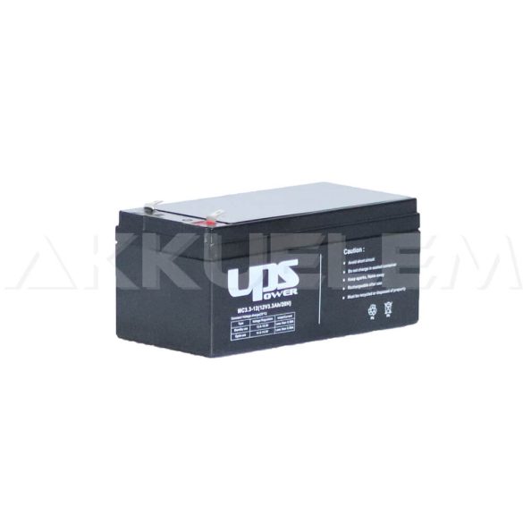 UPS Power 12V 3,3Ah zselés akkumulátor (MC3.3-12)