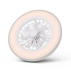   Avide Mennyezeti lámpa ventilátorral Wanda ezüst, 2x24W+15W motor, távirányítós