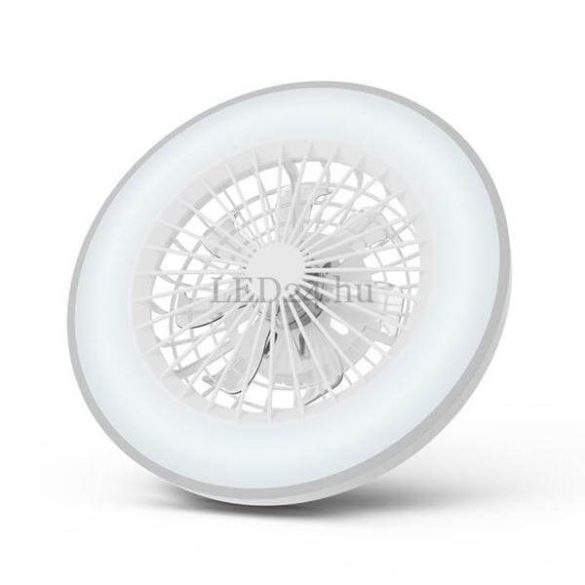 Avide Mennyezeti lámpa ventilátorral Wanda ezüst, 2x24W+15W motor, távirányítós
