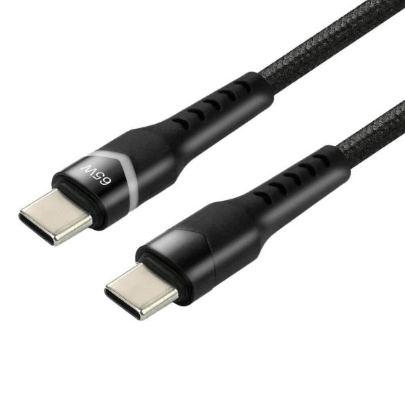 everActive USB-C PD RGB LED kábel 60W 20V/3A gyorstöltés fekete