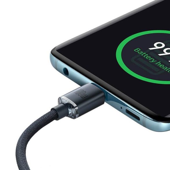 Baseus  USB-C PD 2.0 120cm Crystal Quick Charge 3.0 5A kábel 100W gyorstöltés