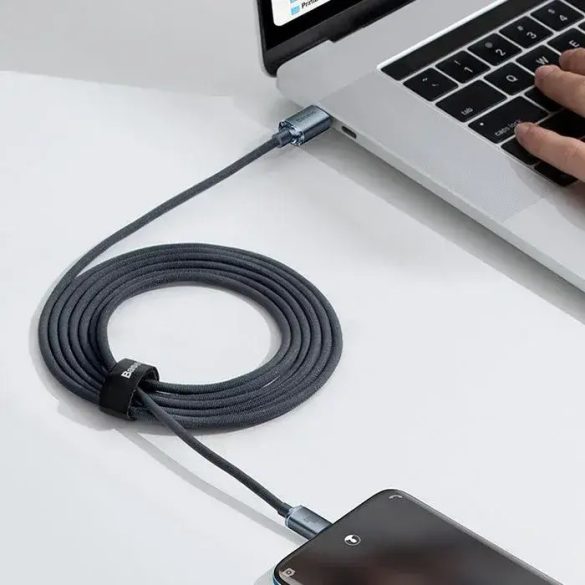 Baseus  USB-C PD 2.0 120cm Crystal Quick Charge 3.0 5A kábel 100W gyorstöltés