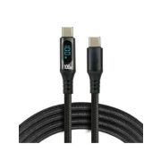  everActive USB-C PD E-Marker LCD kábel Power Delivery 3.0 5A/20V 100W 1m fekete