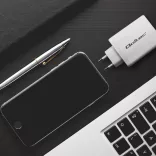 Qoltec USB töltő 100W GaN 100W GaN |5-20V| 1.5-5A | 2x USB-C PD | 1x USB QC 3.0