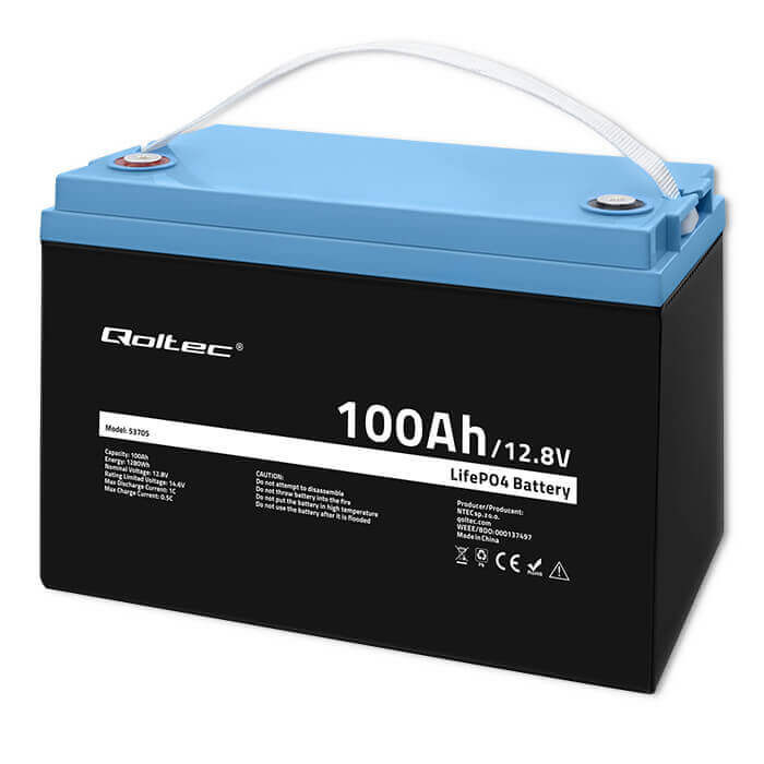 Qoltec LiFePO4 Akkumulátor 12.8V 100Ah 1280Wh BMS