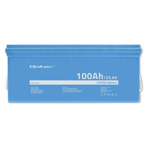 Qoltec LiFePO4 Akkumulátor 25.6V 100Ah 2560Wh BMS