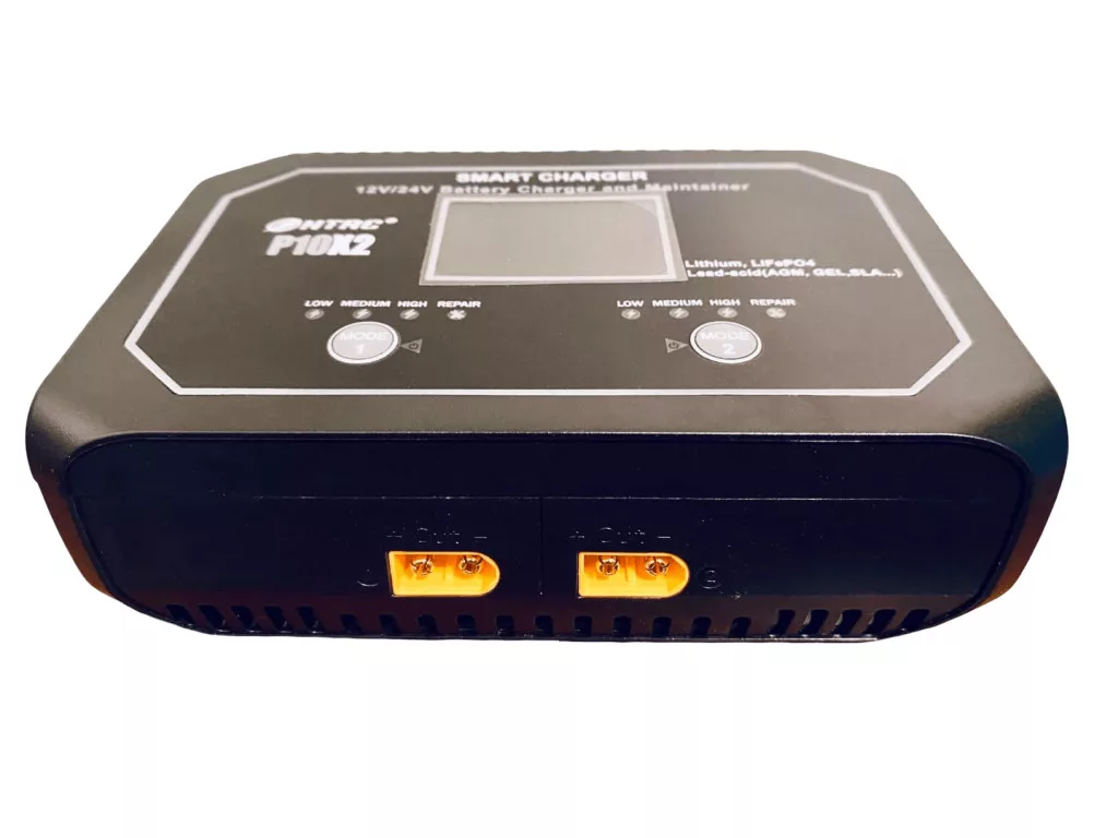 HTRC P10X2 12V 10A - 24V 5A 2 csatornás ólom és LiFePO4 akkutöltő