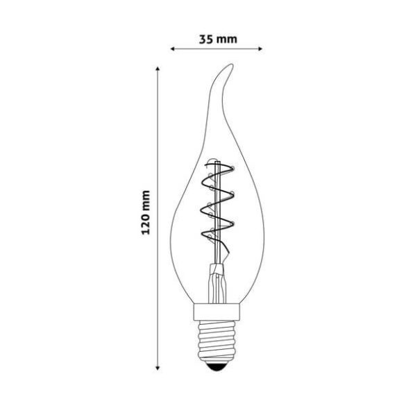 Avide LED Soft Filament Candle Flame 3W E14 EW 2700K