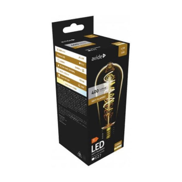 Avide LED Soft Filament ST58 4.5W E27 EW 2700K