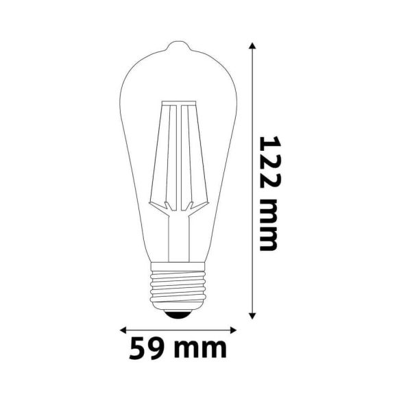 Avide LED Soft Filament ST58 4.5W E27 EW 2700K