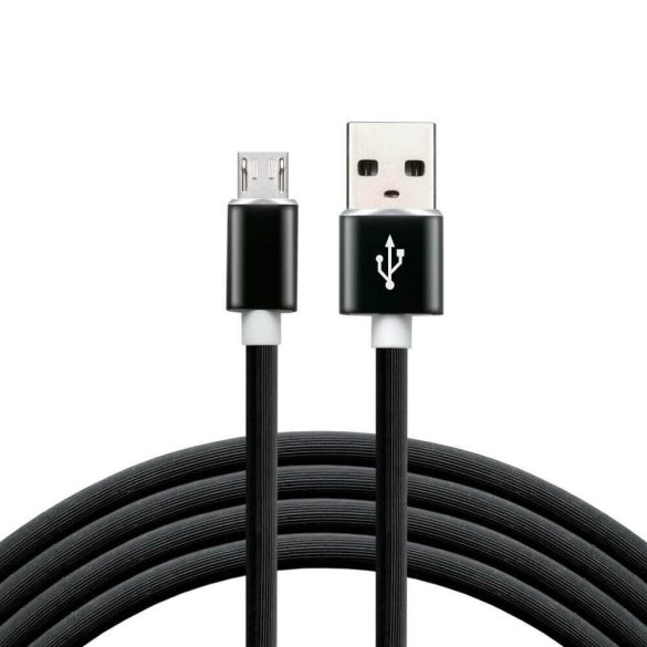 everActive USB-mikro USB kábel 2,4A 1 m fekete muanyag külso