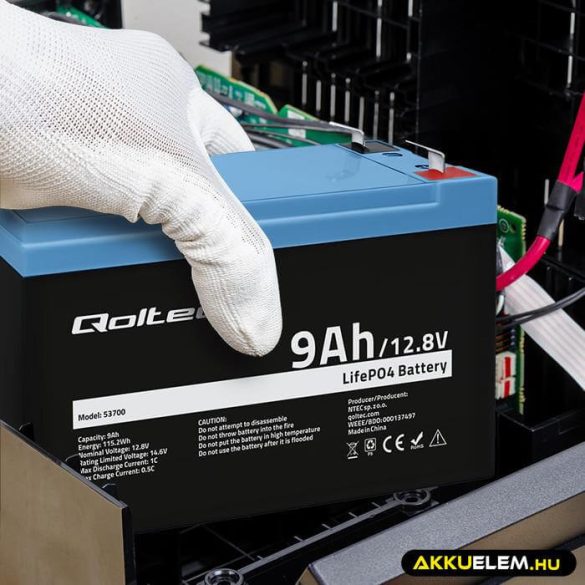 Qoltec LiFePO4 Akkumulátor 12.8V 9Ah 115.2Wh BMS