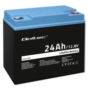 Qoltec LiFePO4 Akkumulátor 12.8V 24Ah 307.2Wh BMS