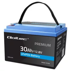 Qoltec LiFePO4 Akkumulátor 12.8V 30Ah 384Wh BMS