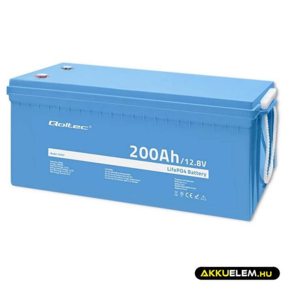 Qoltec LiFePO4 Akkumulátor 12.8V 200Ah 2560Wh BMS