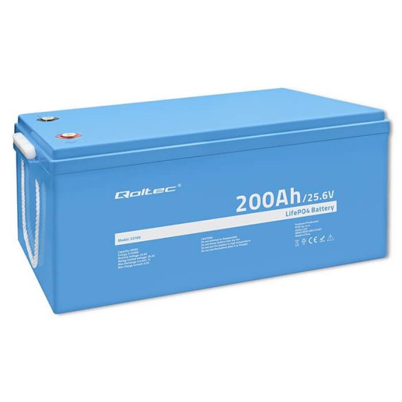 Qoltec LiFePO4 Akkumulátor 25.6V 200Ah W BMS