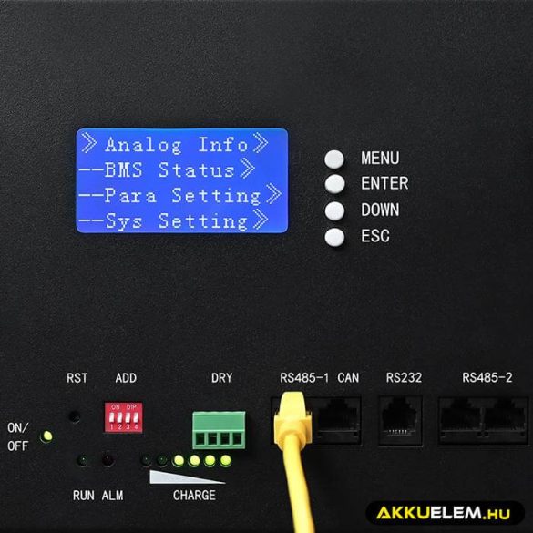 Qoltec Energiatároló RACK LiFePO4 5.12kWh 51.2V 100Ah BMS LCD