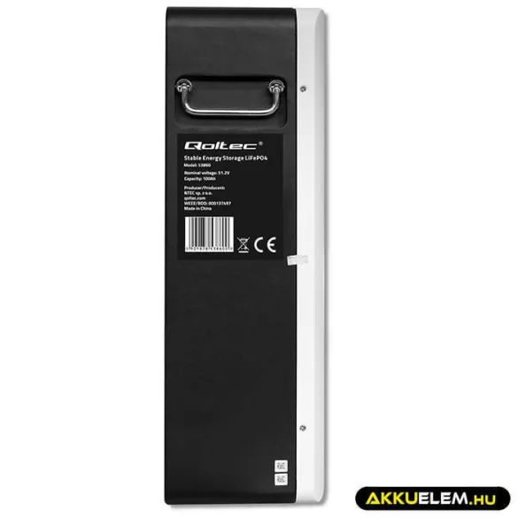Qoltec Energiatároló LiFePO4 5.12kWh 51.2V 100Ah BMS LCD