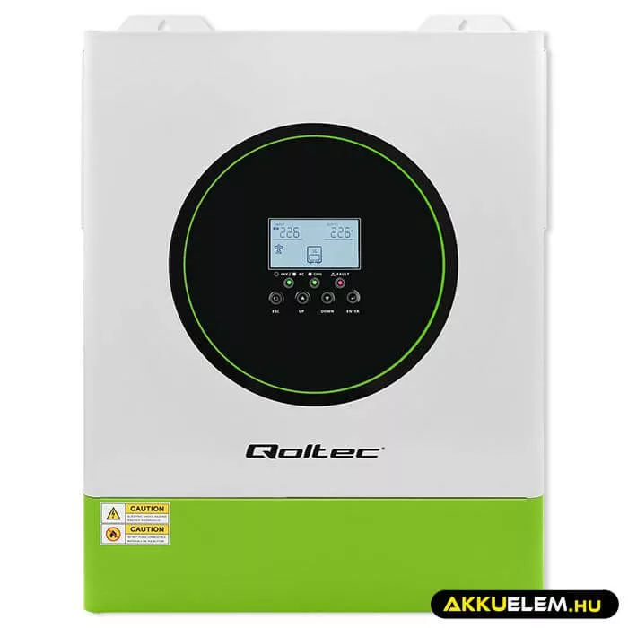 Qoltec Solar Inverter Off-Grid 11000W 160A 48V MPPT BMS Sinus (Wi-Fi opció)