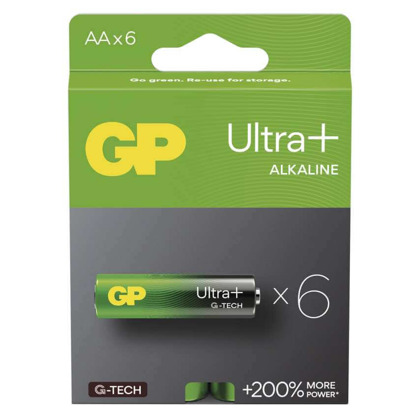 GP LR6 AA Ultra+ Alkaline 15AUP tartós elem 6db/csomag (ár/csomag)